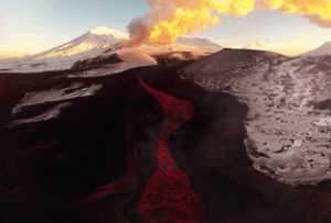 Kamchatka active volcano