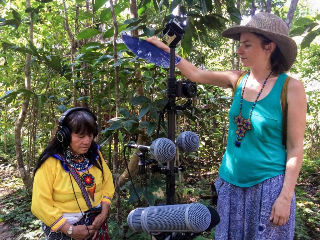 Maira in the Amazon filming Songs of the Vine